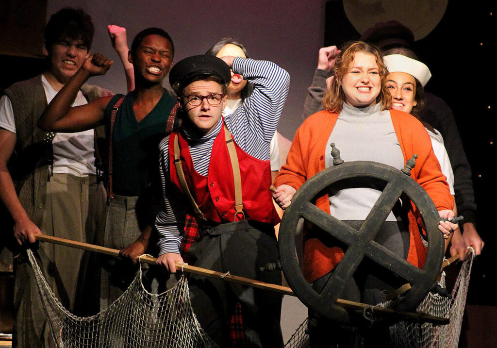 The cast of THE OLD MAN AND THE OLD MOON. August 2023. Photo by Carrie Greenberg