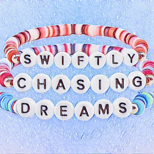 Swiftly Chasing Dreams Logo - three Taylor Swift friendship bracelets
